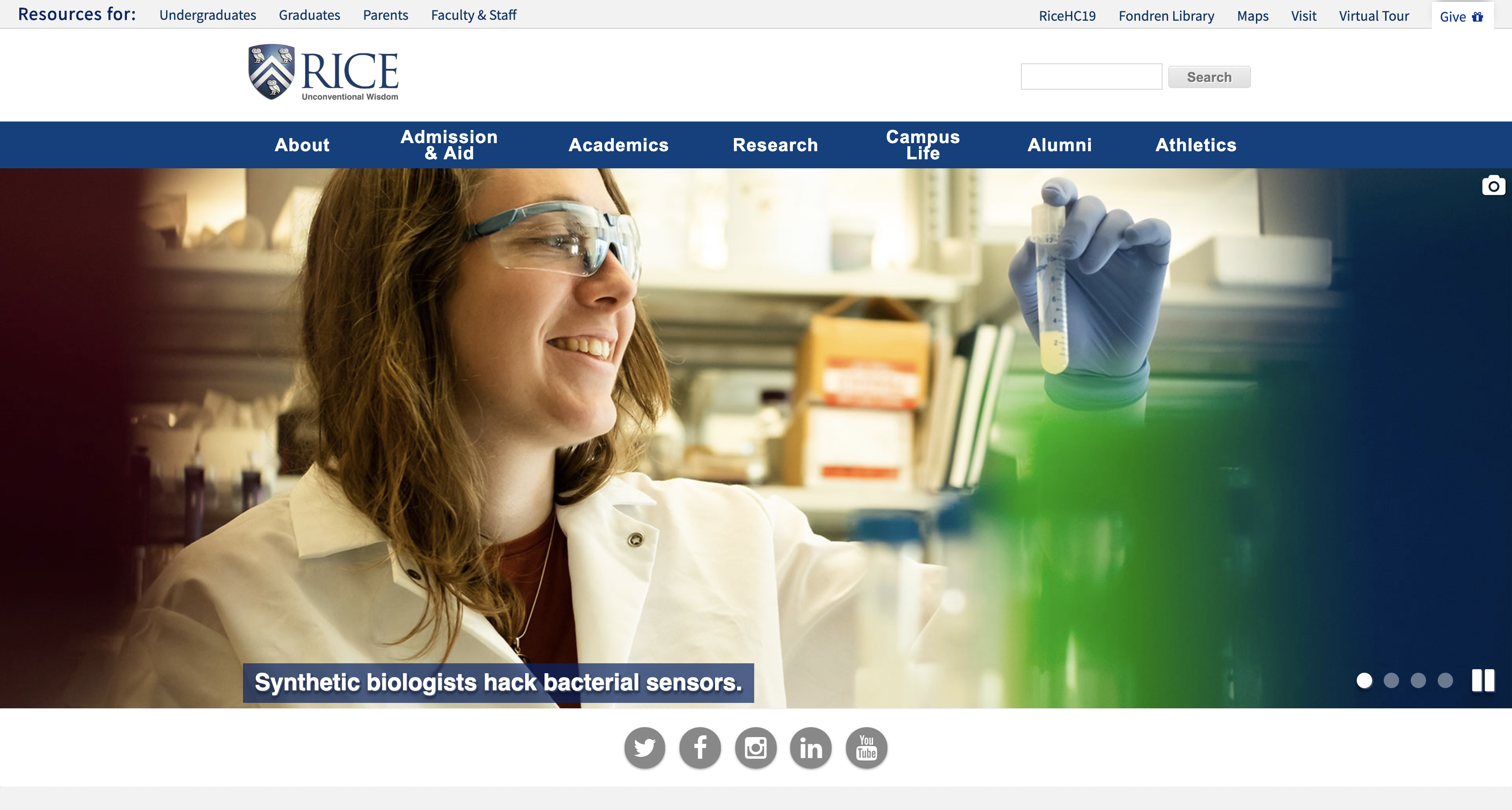 Rice homepage image slider
